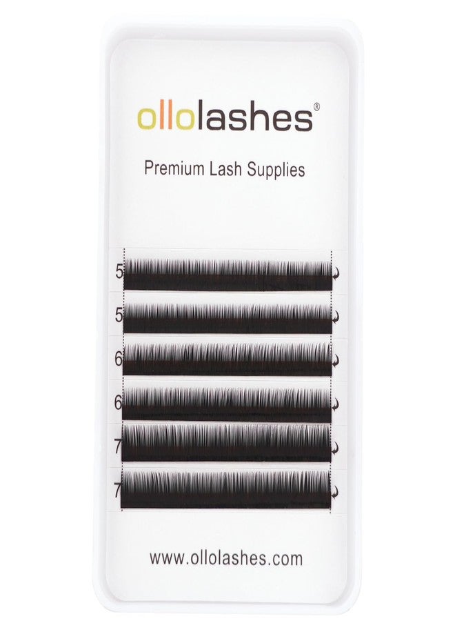 OLLOLASHES Bottom Lash Extension B J Curl Bottom Lashes Individual 0.03mm 0.05mm 0.07mm Thickness 5mm 6mm 7mm Mixed Bottom Lashes for Salon Use Only (J-0.07, 5-7mm) - Image 1